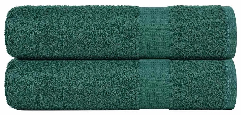 Asciugamani Doccia 2 Pz Verde 70x140 Cm 360 G/m² 100% Cotone /