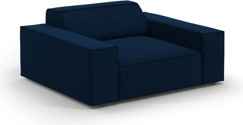 Poltrona in blu scuro con rivestimento in velluto Jodie – Micadoni Home