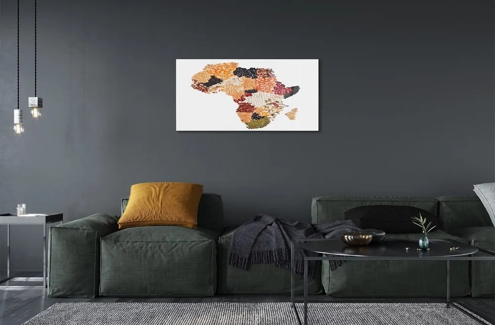 Quadro su vetro Mappa delle spezie 100x50 cm