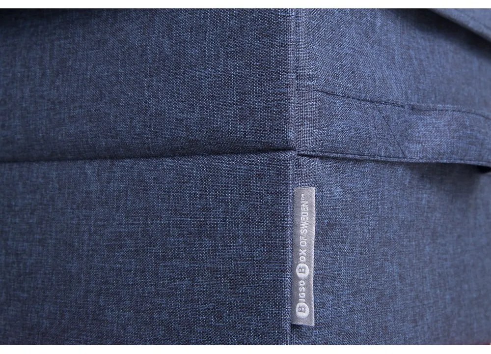 Scatola in tessuto blu con coperchio 35x19x26 cm Soft Storage - Bigso Box of Sweden