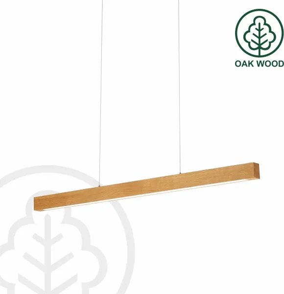 Lampada a sospensione LED su cavo VERDE LED/18W/230V 3000K 76 cm rovere