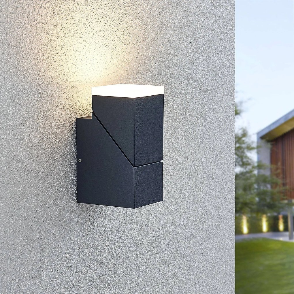 Applique da esterni a LED Sally Lindby, Nero, Alluminio, Moderno, Applique LED da esterni