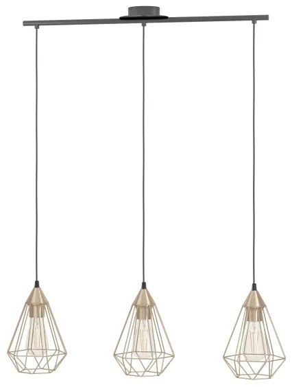 Eglo 94195 - Lampadario TARBES 3xE27/60W/230V