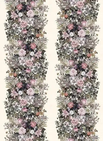 Rebel Walls Carta da parati panoramica Flowerbed - White