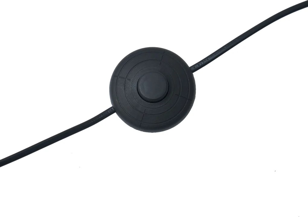 Vloerlamp hout met beige kap van teddy stof 50cm - Tripod Classic