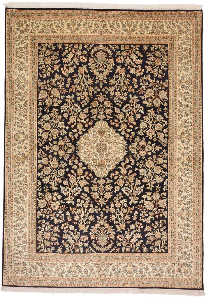 Cashmere Silk Tappeto 160 x 220 (Indian) Annodato A Mano
