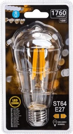 Lampadina LED VINTAGE ST64 E27/16W/230V 2200K - Aigostar
