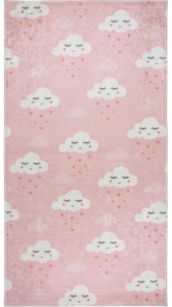 Tappeto per bambini rosa chiaro lavabile 160x230 cm Pink Clouds – Vitaus