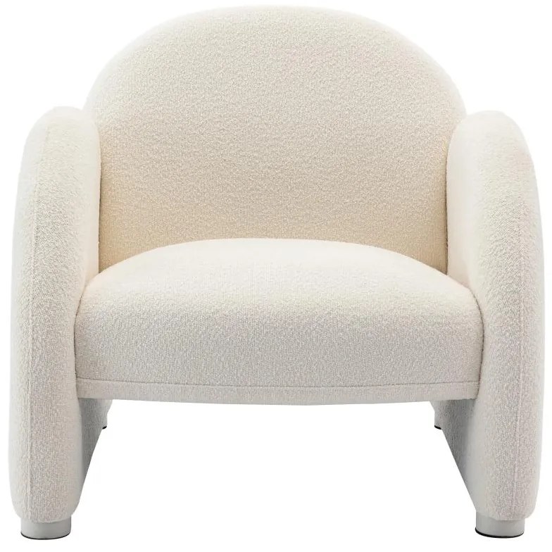Poltrona in Tessuto bouclette Bianco - COLEBRI