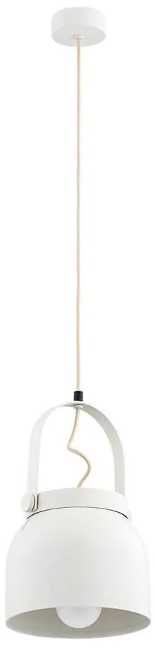 Argon 8280 - Lampadario a sospensione con filo LOGAN 1xE27/15W/230V diametro 20 cm bianco