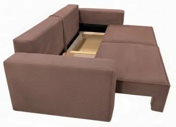 Divano letto 3 posti con contenitore RONDA rosso