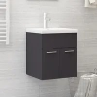 Mobile da Bagno con Lavabo Integrato Grigio in Truciolato cod mxl 63189