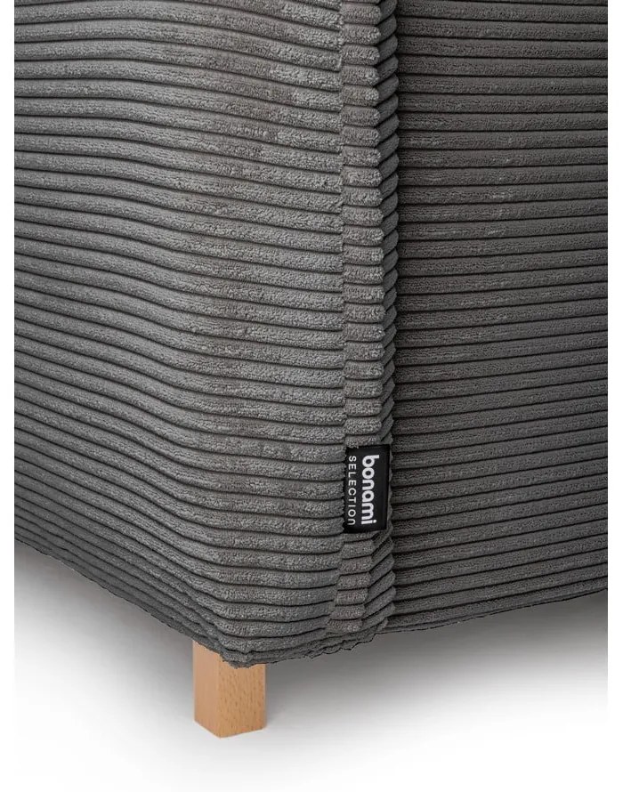 Divano letto variabile in velluto a coste grigio divano angolare Tori - Bonami Selection