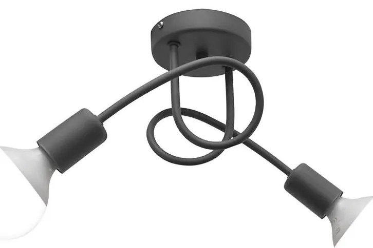 Lampadario a soffitto per bambini OXFORD 2xE27/15W/230V grigio