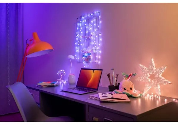 Twinkly TWKH100RGB-T - LED RGB Dimmerabile Catena natalizia 100xLED 8 m USB Wi-Fi