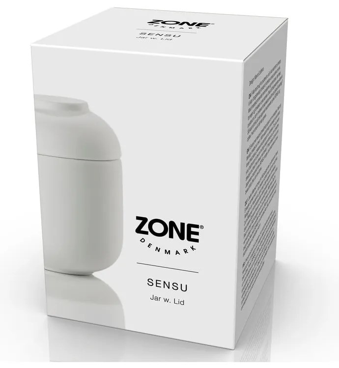 Organizer da bagno bianco in gres per dischetti di cotone Sensu – Zone