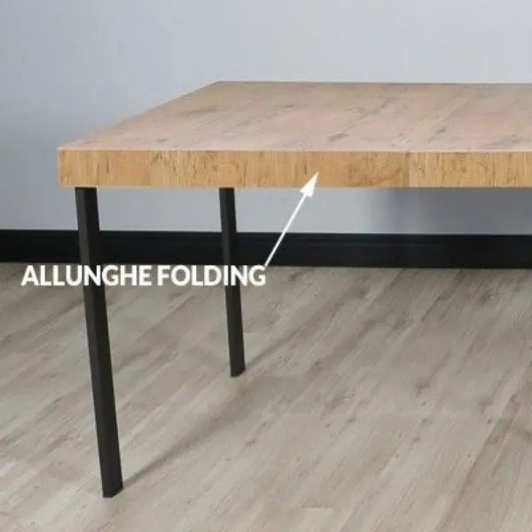 Consolle 90x40 cm allungabile a 300 cm FLAME PREMIUM Noce