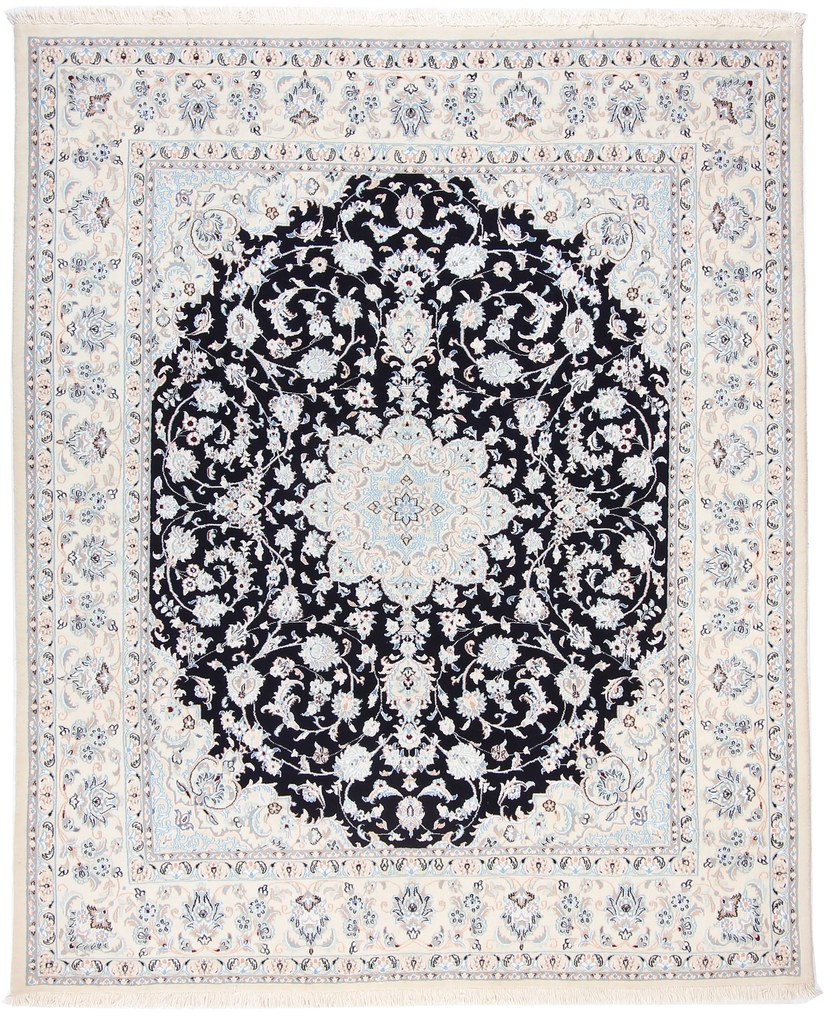 Nain Tappeto persiano 210x250 Blu (Iran) Annodato A Mano
