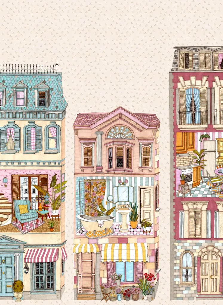 Coordonne Carta da parati panoramica Dolls House - Cream