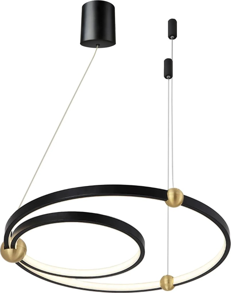 LAMPADA Black Ring led + pilota APP692-30-50