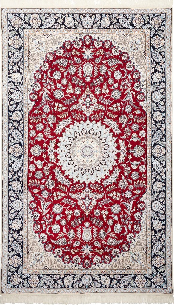 Nain Tappeto 250 x 150 Rosso (Iran) Annodato A Mano