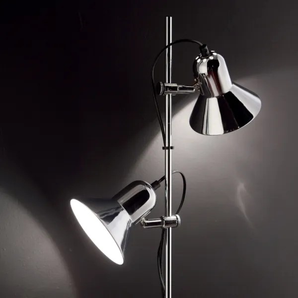 Ideal Lux - Lampada da terra POLLY 2xE27/60W/230V in cromo lucido