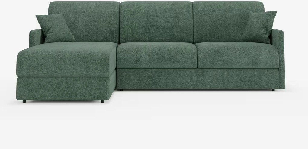 Tommy Divano Letto con penisola contenitore - design minimal e sfoderabile in tessuto smacchiabile simil cotone T33