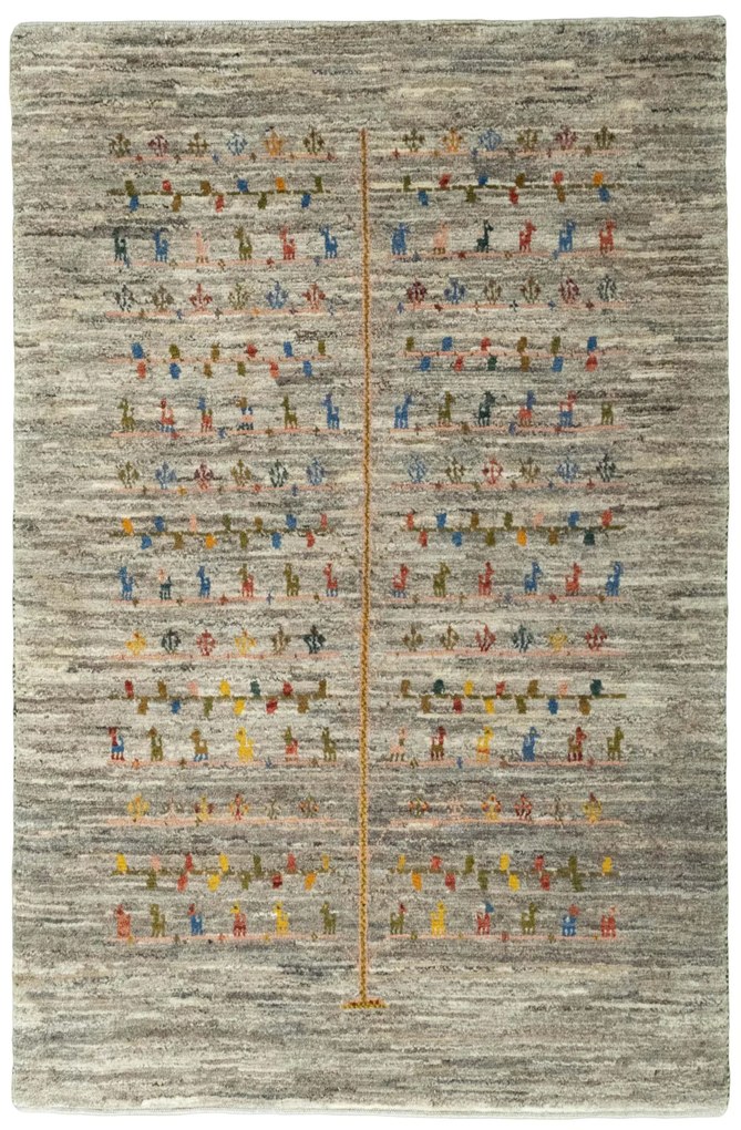 Gabbeh Tappeto 110x170 Nero (Iran) Annodato A Mano