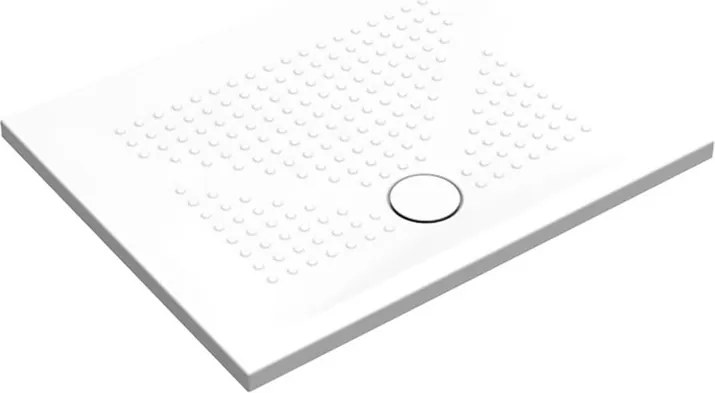 Piatto doccia in ceramica PUNTO bianco L 100 x L 80 x H 3.5 cm opaco
