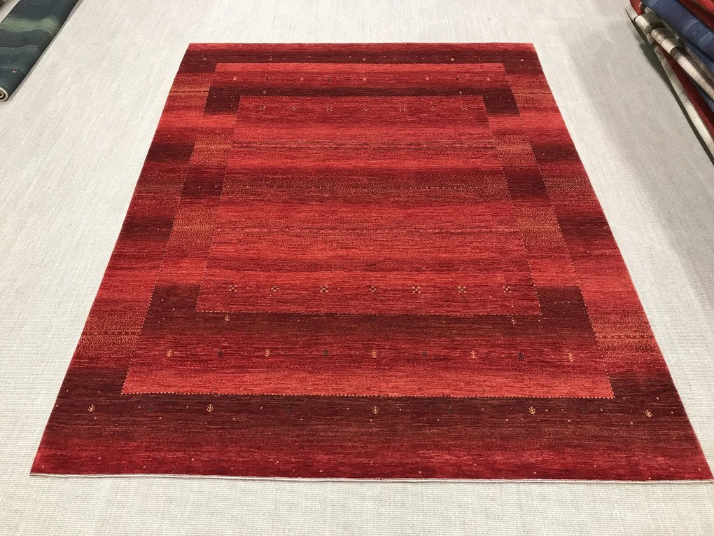 Loribaft Tappeto 250 x 320 Rosso (Iran) Annodato A Mano