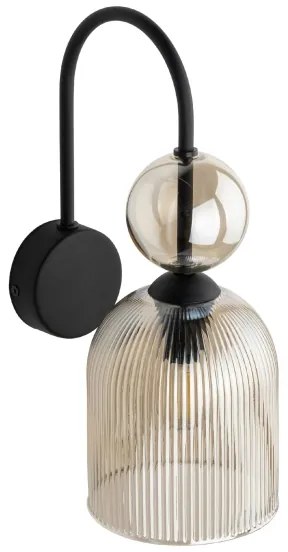 SOPHIA Applique 1xE14/10W/230V nero/smoked beige