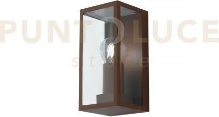 Applique mondrian bronzo 1 luce attacco e27 ip44 11x13x23,6cm in me...