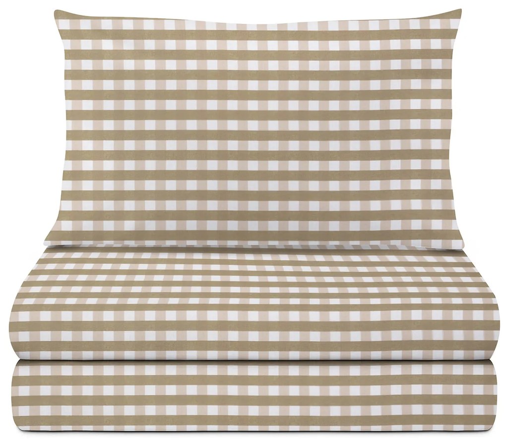 Completo letto 1 piazza e mezza quadri beige