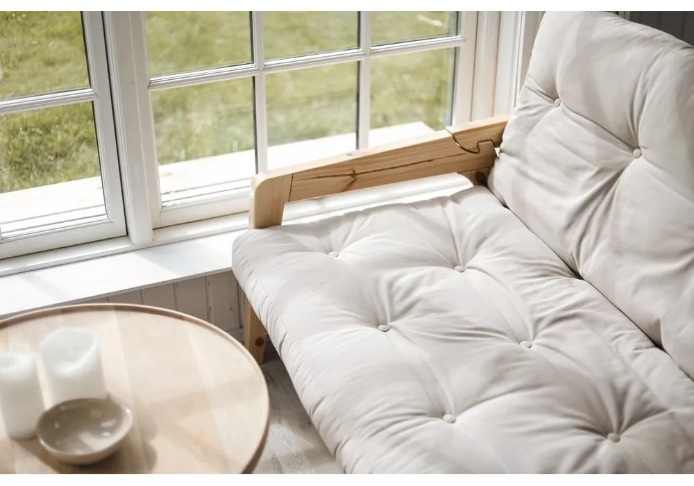 Divano letto in velluto a coste senape 204 cm Grab Carob - Karup Design