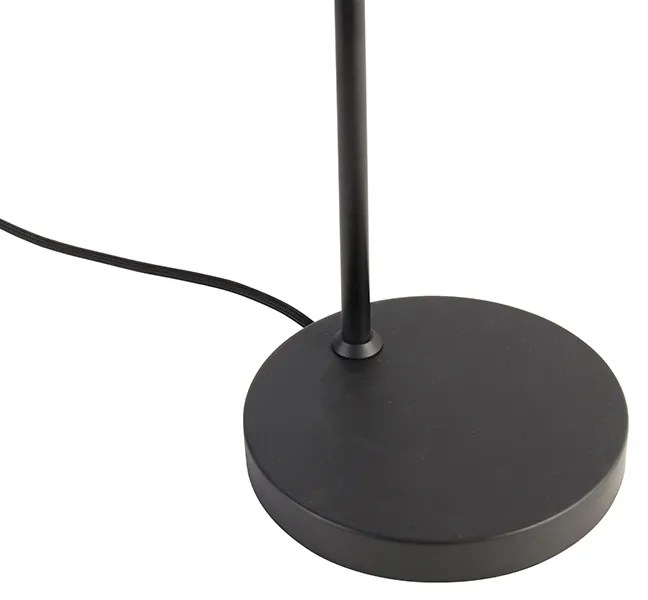 Lampada da tavolo di design nera con vetro oro e fumé - Zuzanna