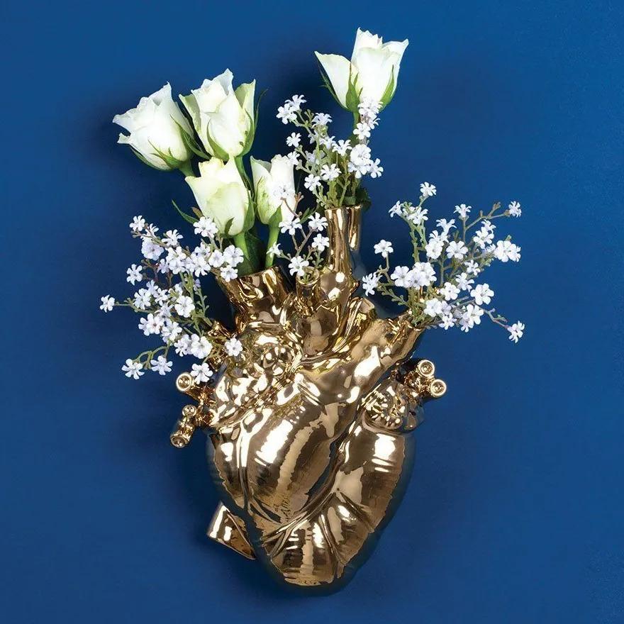 Seletti vaso love in bloom gold