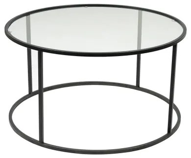 Tavolino BERLIN 45x80 cm nero/limpido