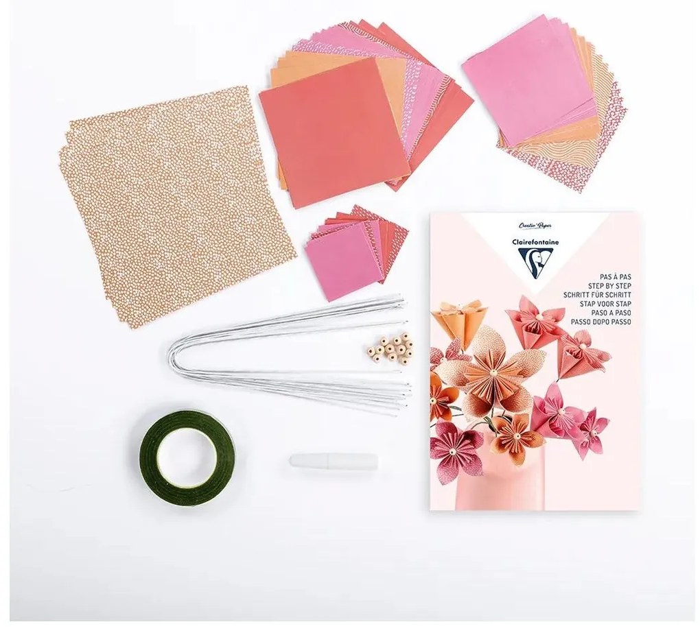 Set creativo - Bouquet di fiori origami