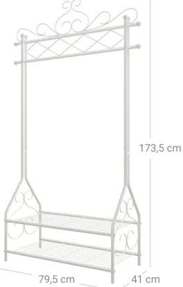 Appendiabiti da terra LINEA bianco