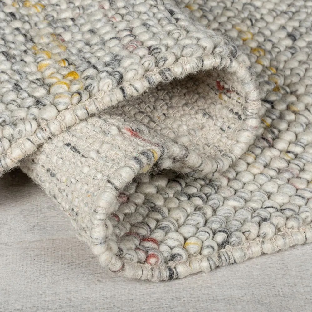 Passatoia in misto lana intrecciata a mano color crema 60x230 cm Minerals - Flair Rugs