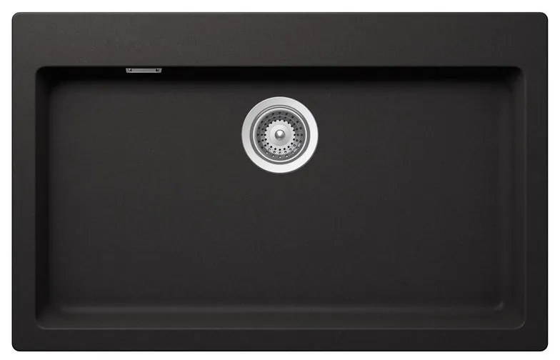 Lavello integrato 1 vasca SCHOCK Primus N100XL quarzo L 50 x L 79 cm nero