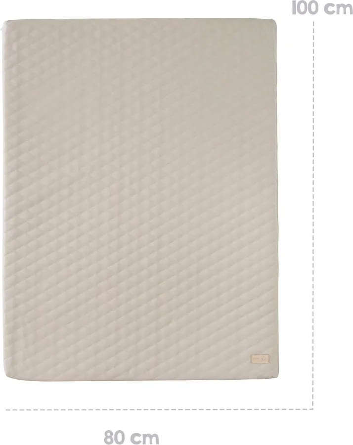 Palestrina per bambini beige 78x100 cm Greyish gesteppt – Roba