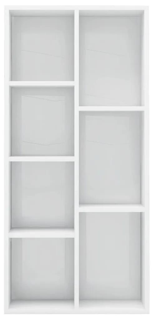 Libreria bianca lucida 50x25x106 cm in truciolato