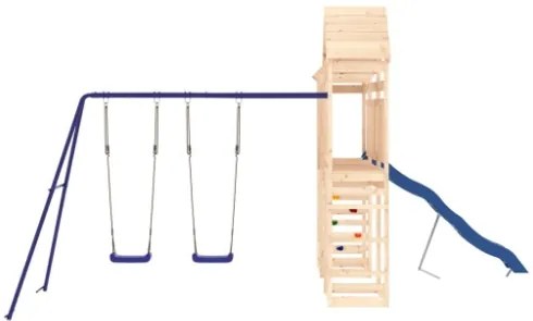 Set da Gioco da Esterno in Legno Massello di Pino