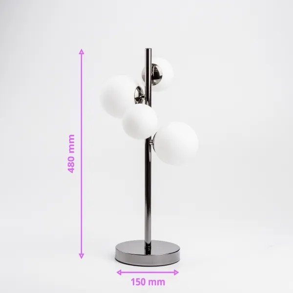 Brilagi - Lampada da tavolo LED MILLA 4xG9/3W/230V nero cromato/bianco