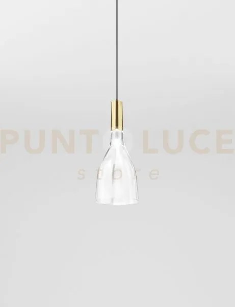 Scintilla sospensione cristallo trasparente ottone lucido 2 l2211 l...