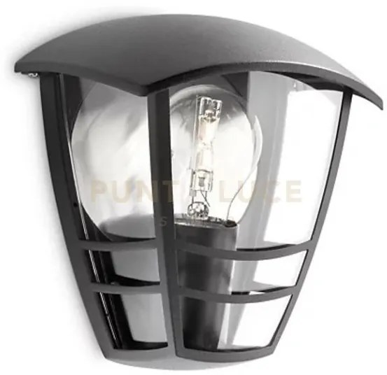 Applique da esterno creek down nero risparmio energetico