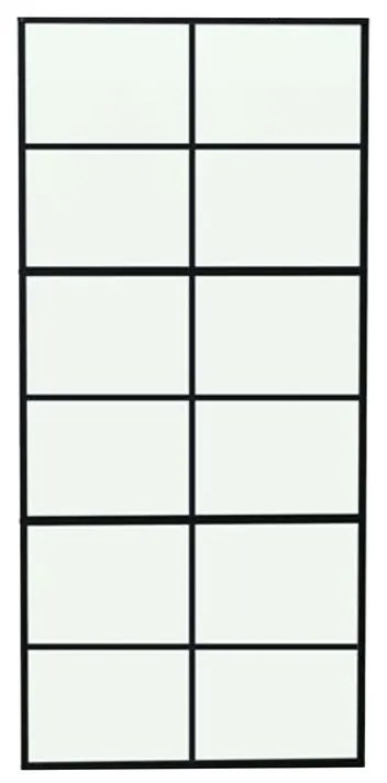 Anta per porta scorrevole esterno muro 12V satinata, in alluminio nero L 96 x H 220 cm spessore 20 mm, apertura reversibile