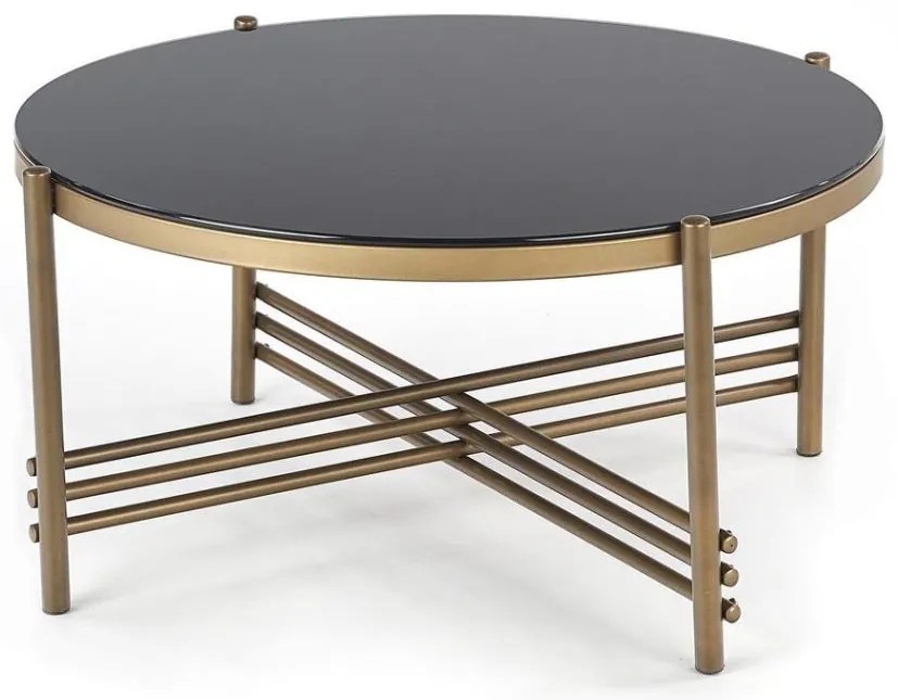 Tavolino ISMENA 41x80 cm oro/nero