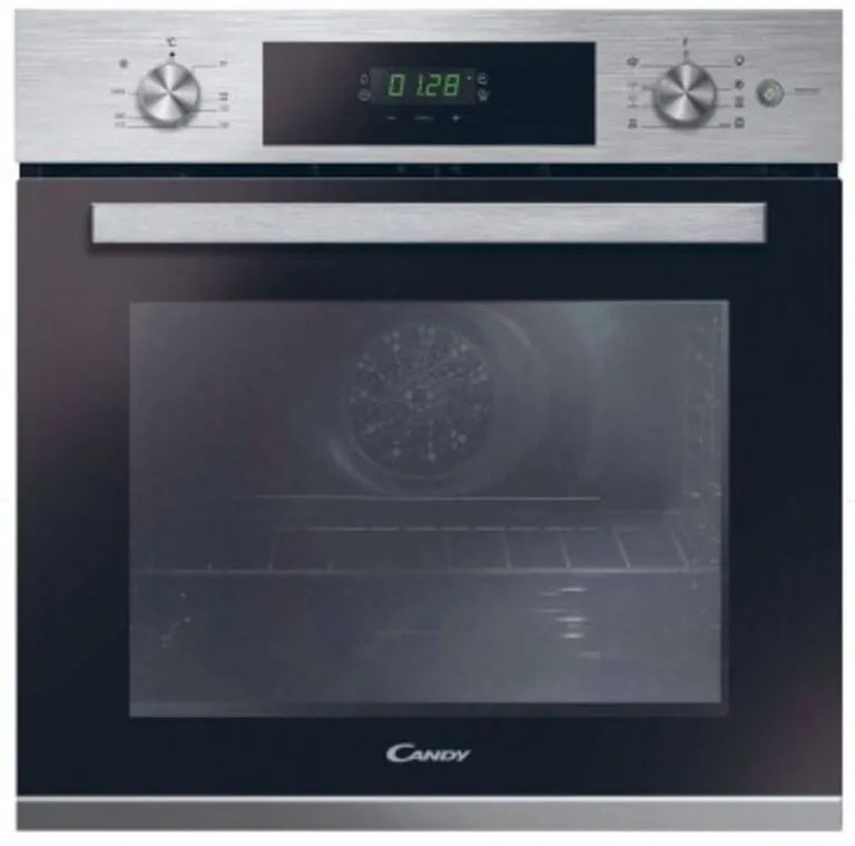 Candy FCT615X-1 Smart Steam - Forno da incasso elettrico ventilato, 70 L, Classe A, funzione vapore, grill, Acciaio inox